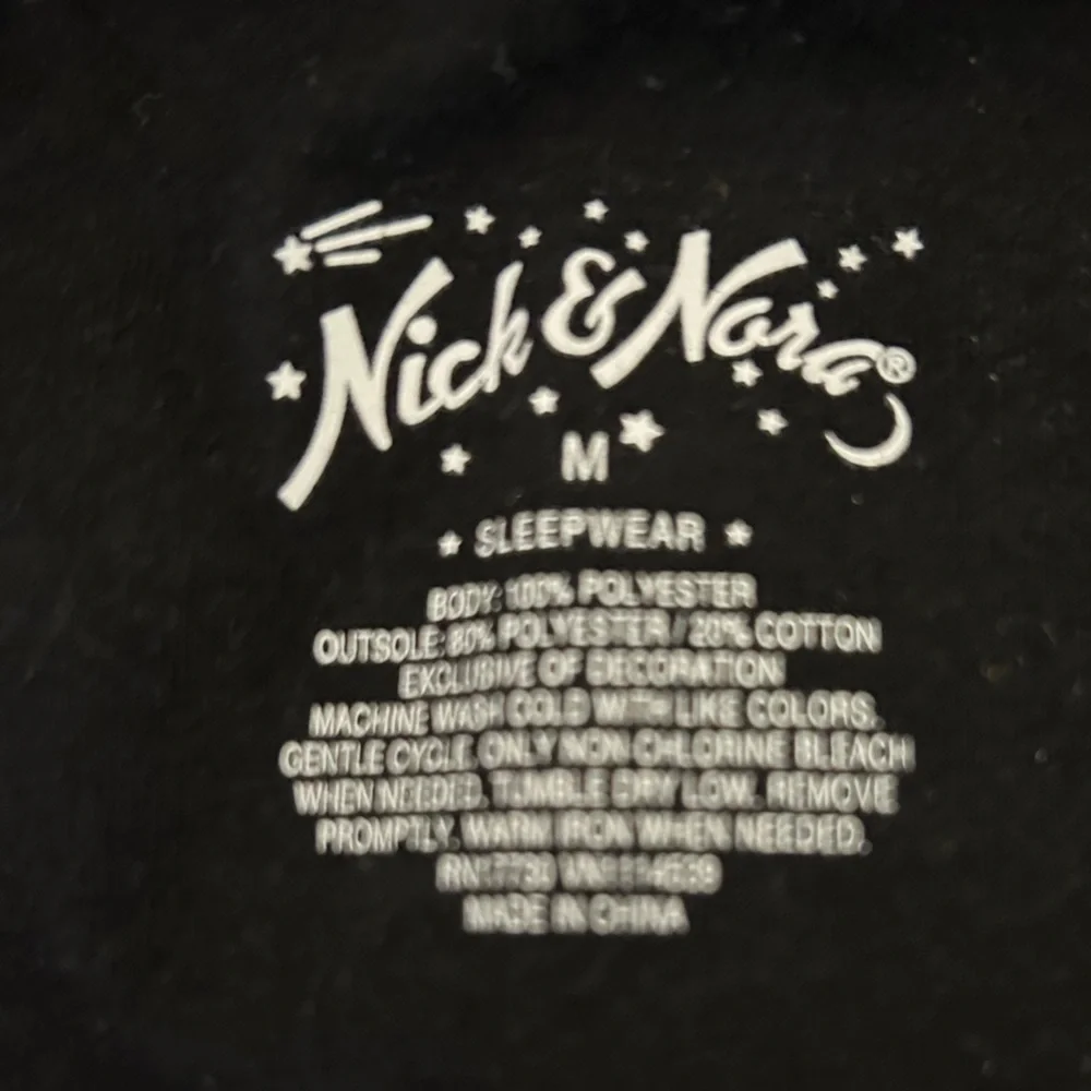 Nick & Nora Women's Zebra Print Black White Sleepwear Loungewear